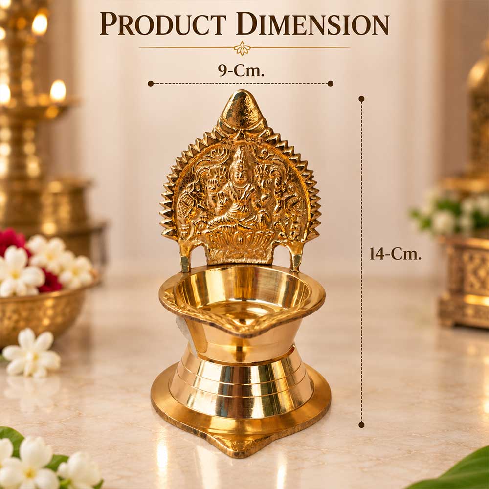Traditional Brass Ashtalakshmi & GaneshJi with Peacocks Diya