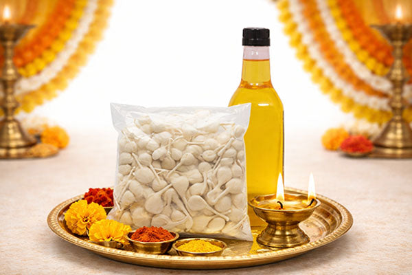 Pooja Oil, Wicks & Camphor