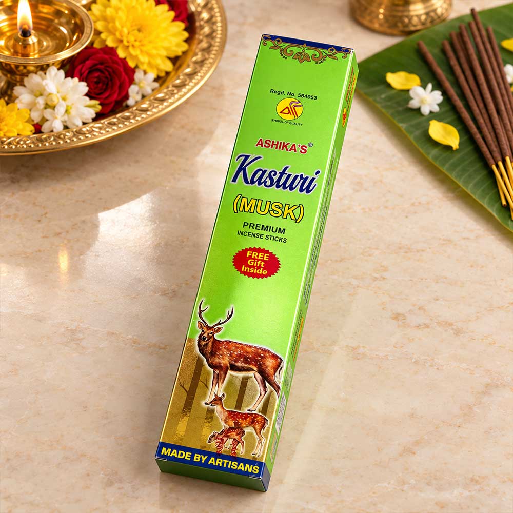 Ashika's Kasturi (Musk) Premium Incense Sticks