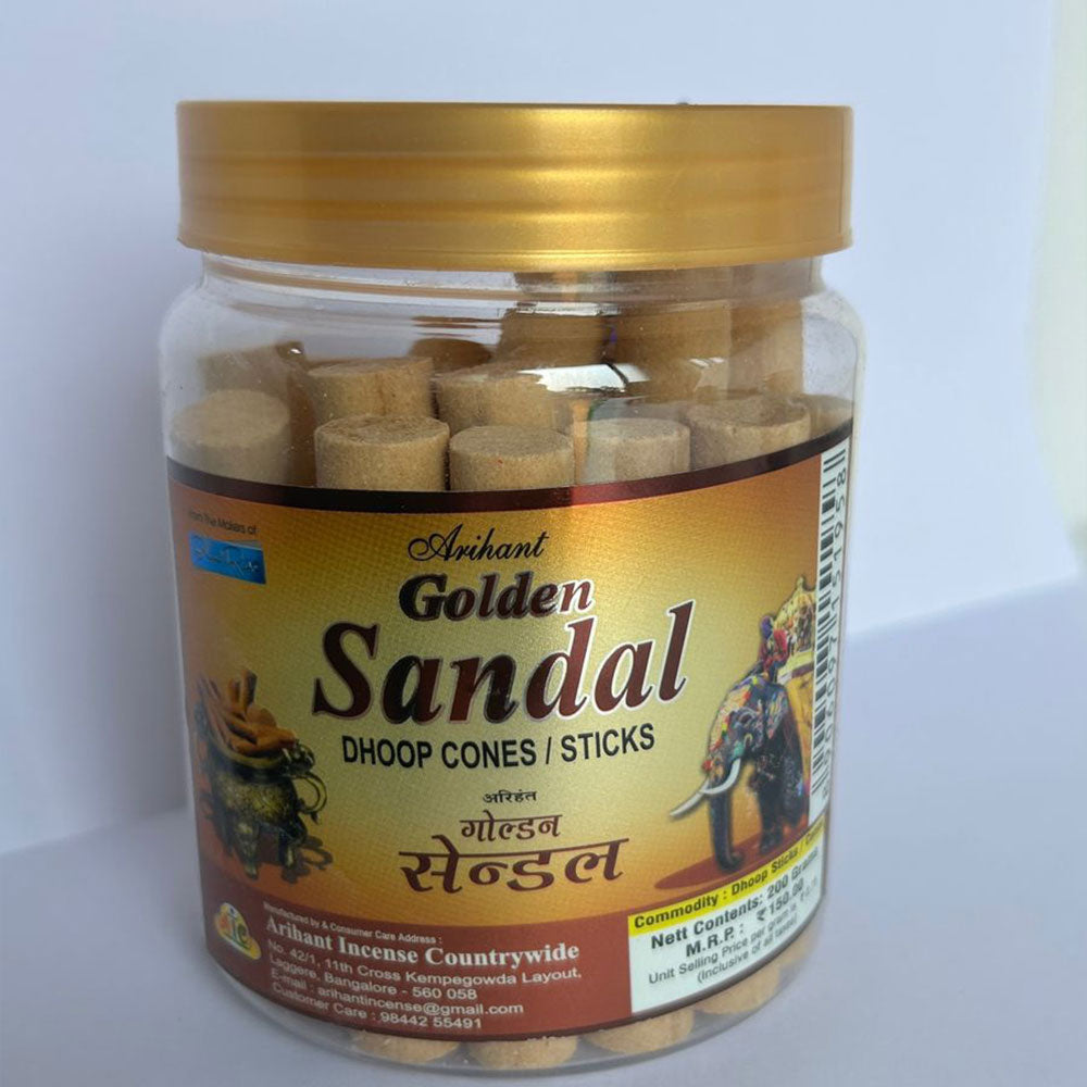 Golden Sandal Dhoop Cone