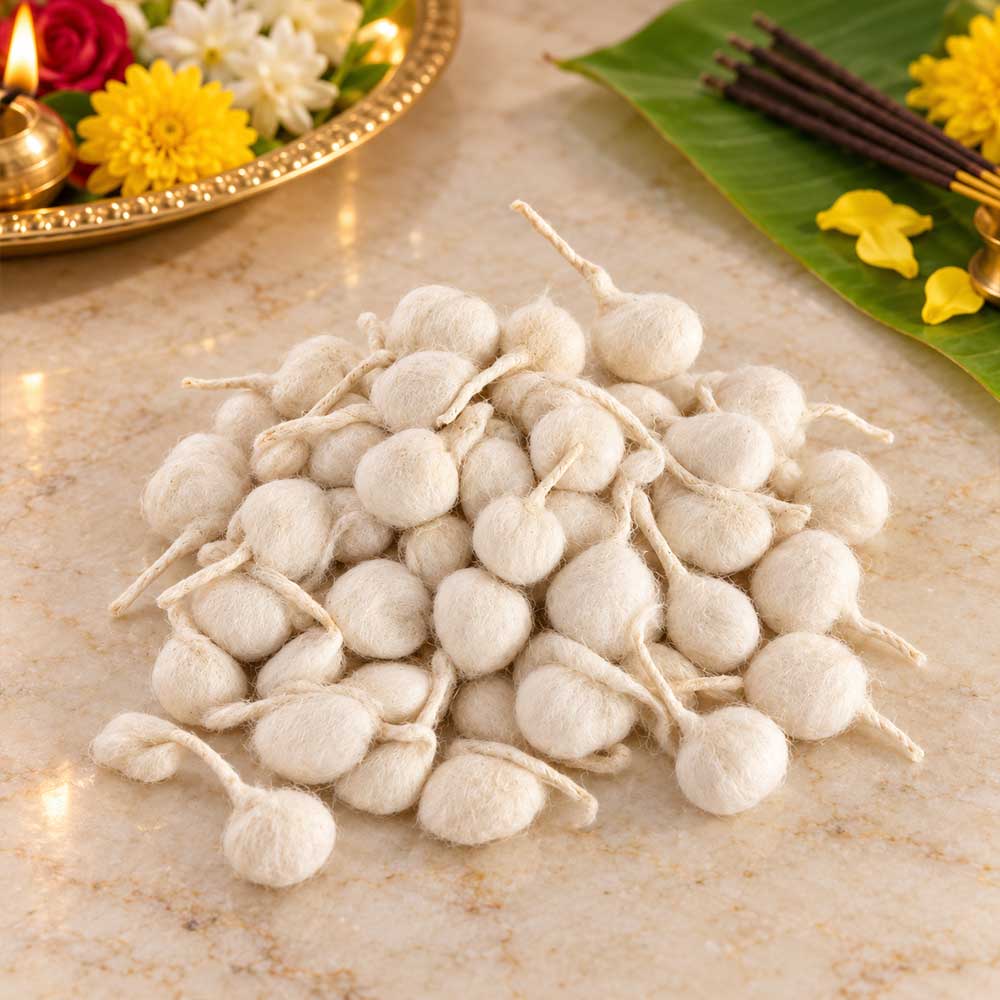 Traditional Phool Batti Cotton Wicks for Daily Pooja and Aarti