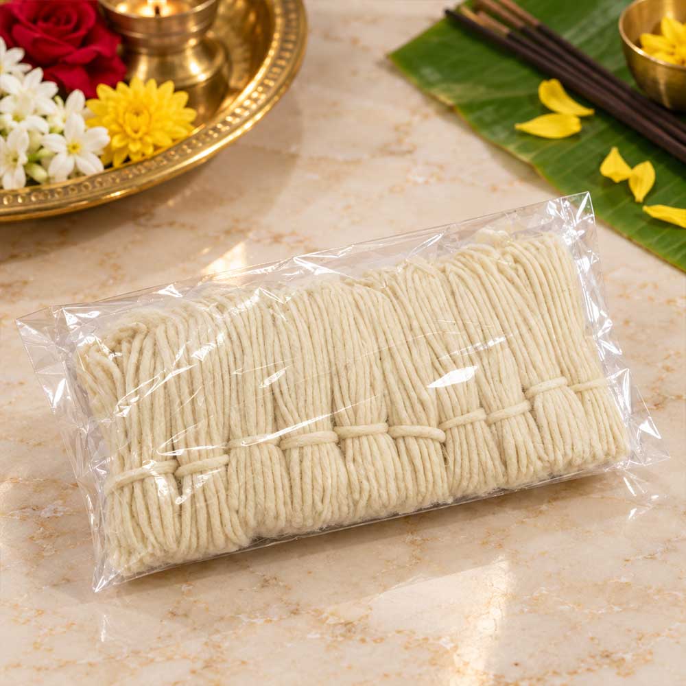 Pure Cotton Small Wicks 2.5 Inch Diya Batti Pack of 500