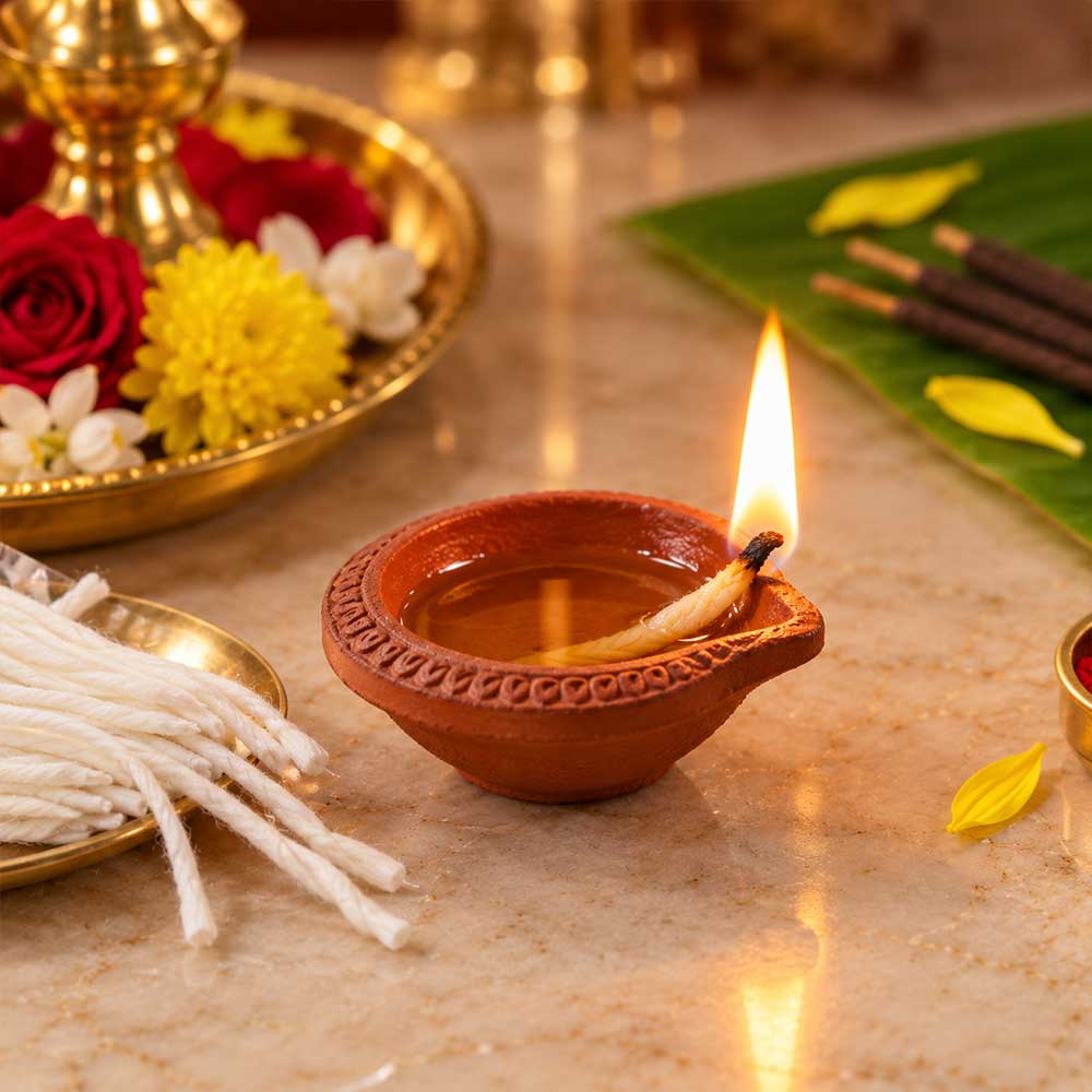 Handmade White Cotton Wicks for Ghee and Oil Diya