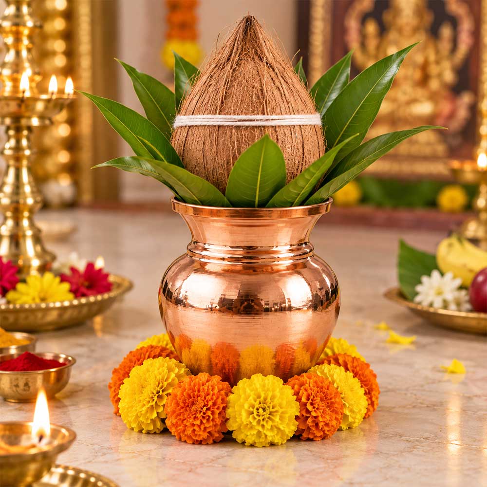 Pure Copper Traditional Water Kalash / Lota / Matka | Copper Pooja Vessel & Water Pot